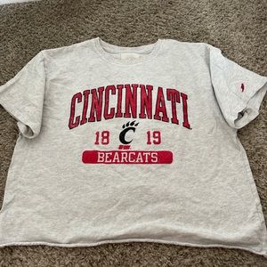 university of cincinnati cropped tshirt